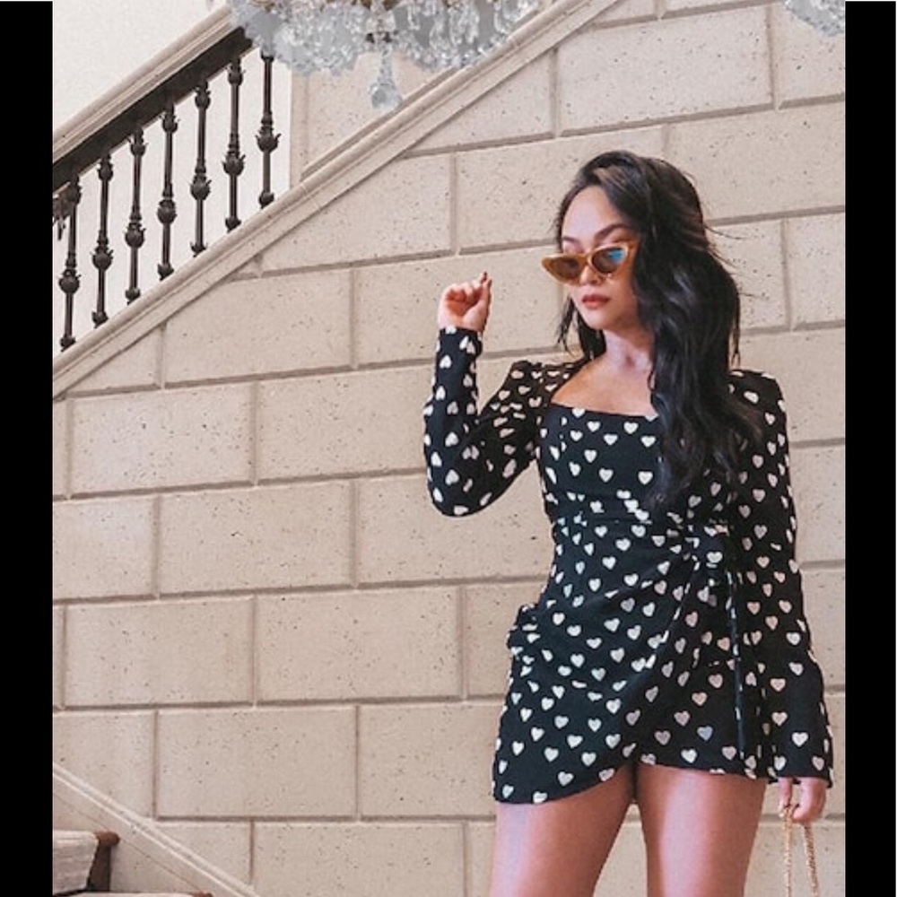 🖤🖤 heart pattern mini dress